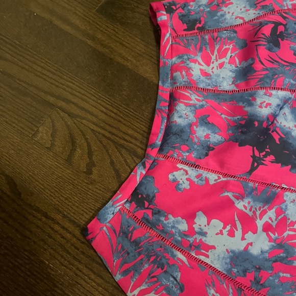 Banana Republic Pink & Blue Floral A Line Midi Skirt - Picture 4 of 5